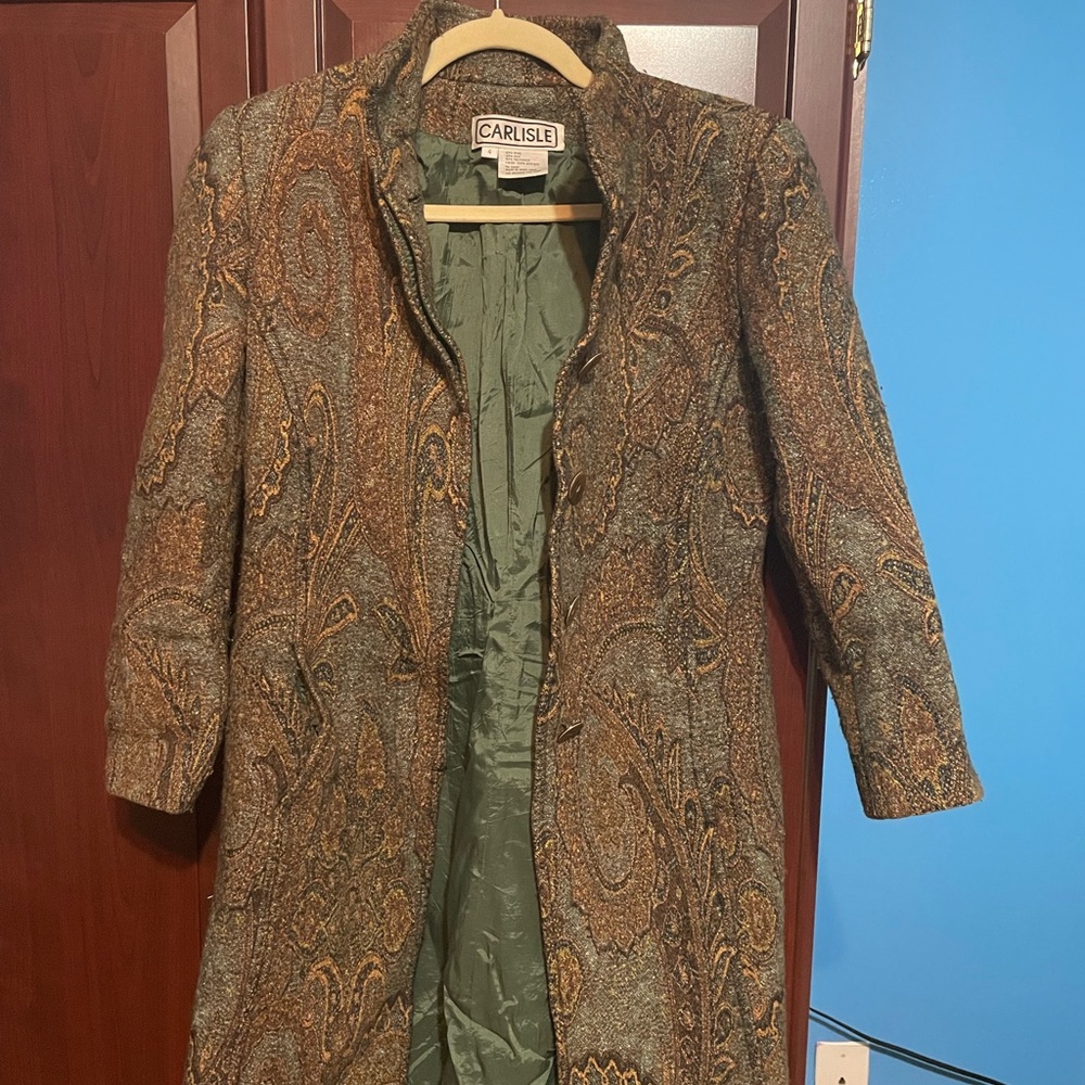 Vintage Paisley Peacoat